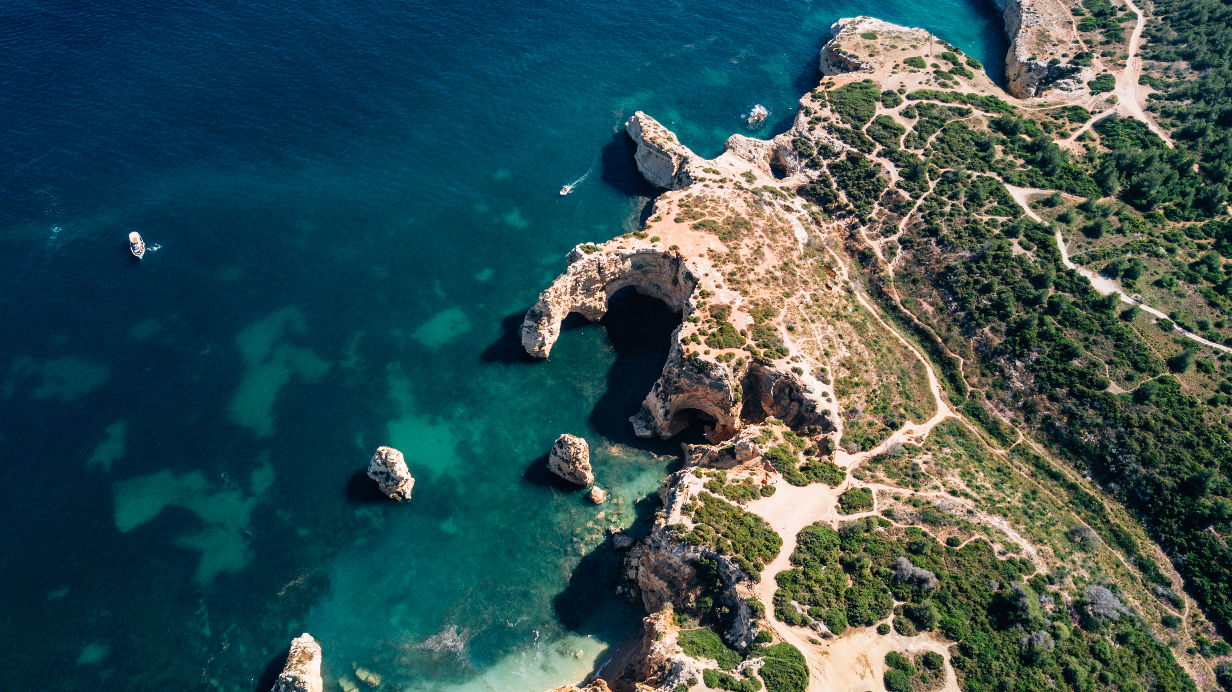 Aerial view of the stunning Aegean coastline